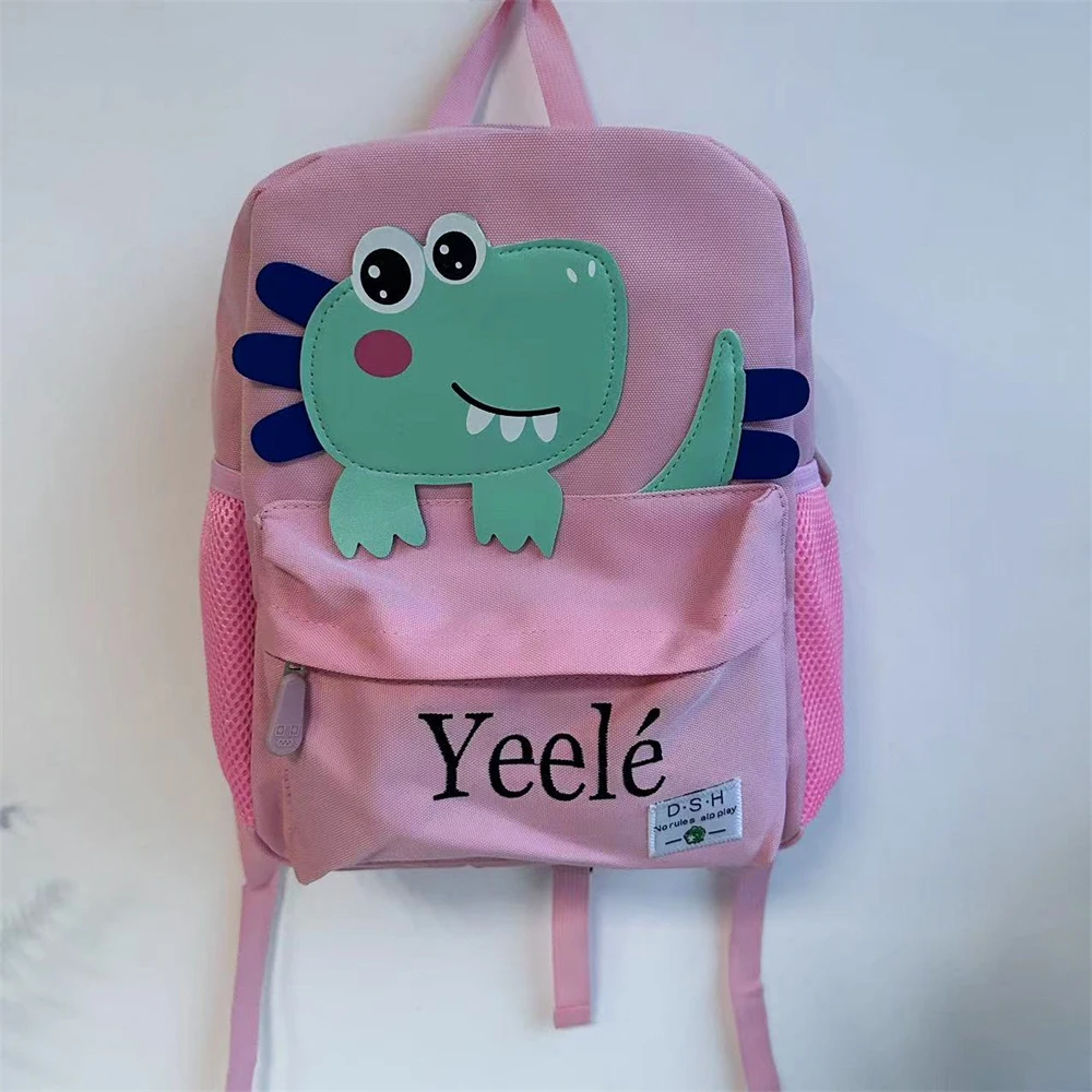 Children's Cute Dinosaur Backpack Custom Name Little Boys Girls Pink Blue Personalized Embroidered Name Schoolbags
Children's Cute Dinosaur Backpack Custom Name Little Boys Girls Pink Blue Personalized Embroidered Name Schoolbags