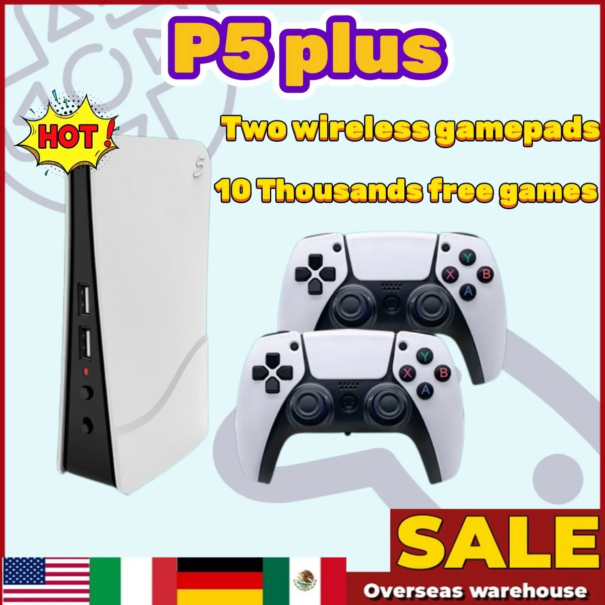 Консоль для видеоигр P5 Plus, 30000 игр для PS1/PPSPP/MAME, аркадные игры, HD ТВ, Игровая приставка 5, два геймпада, 64 ГБ/128 ГБ
Консоль для видеоигр P5 Plus, 30000 игр для PS1/PPSPP/MAME, аркадные игры, HD ТВ, Игровая приставка 5, два геймпада, 64 ГБ/128 ГБ