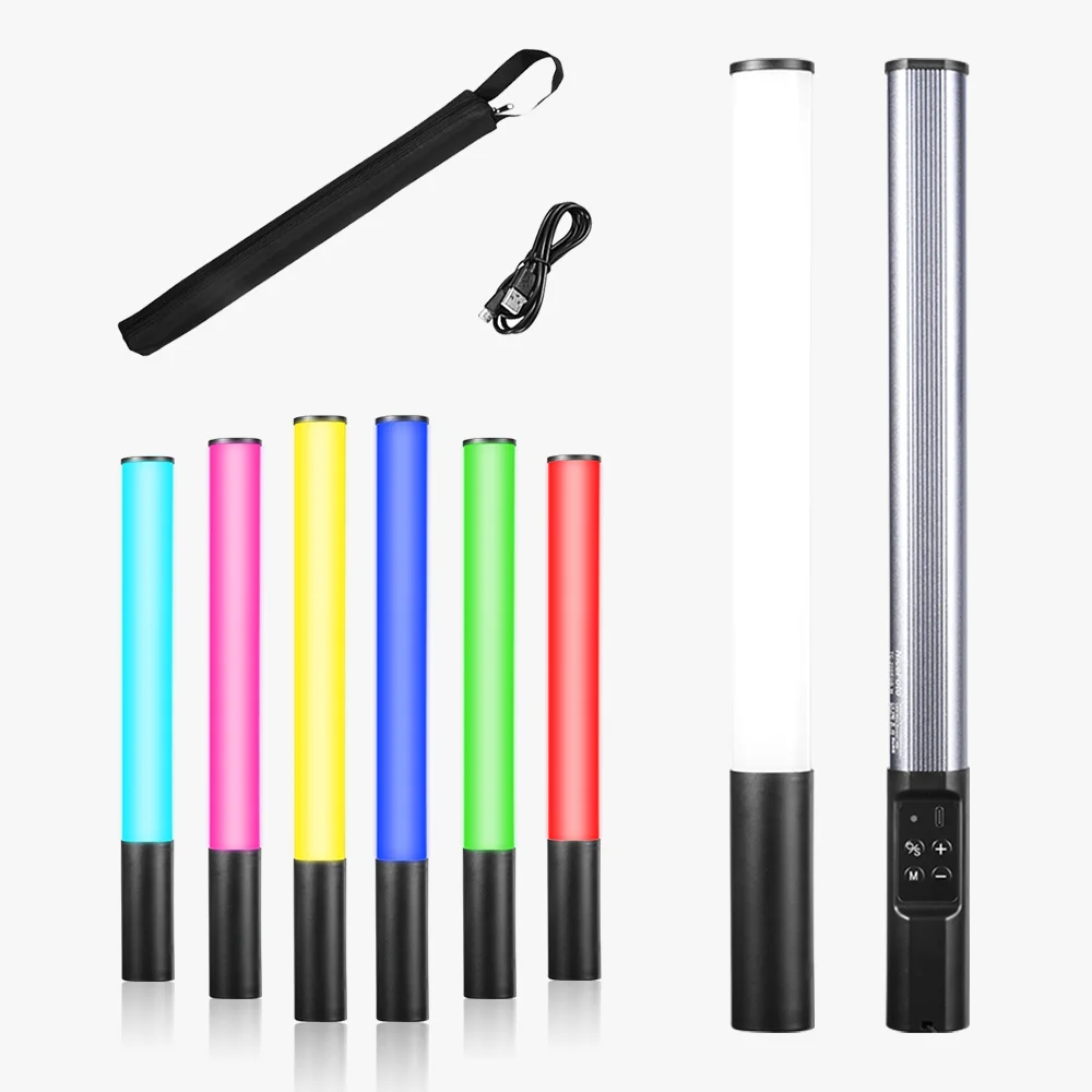 NiceFoto TC-209RGB LED Light Portable Fill Light Wand with Bi-Color Temperature 2500K-9900K Adjustable for Video Recording Live
NiceFoto TC-209RGB LED Light Portable Fill Light Wand with Bi-Color Temperature 2500K-9900K Adjustable for Video Recording Live