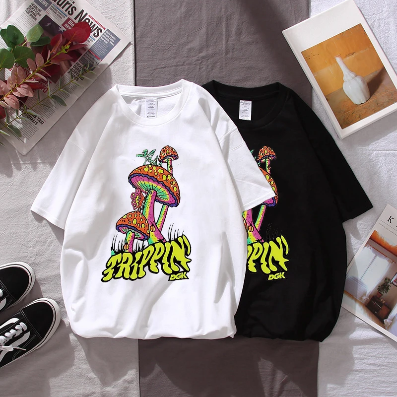 Oversized T-shirt Women Colorful Mushroom Kitten Print T-shirt Casual Streetwear Tops Fashion Casual Short Sleeve Women T-shirt
Oversized T-shirt Women Colorful Mushroom Kitten Print T-shirt Casual Streetwear Tops Fashion Casual Short Sleeve Women T-shirt
