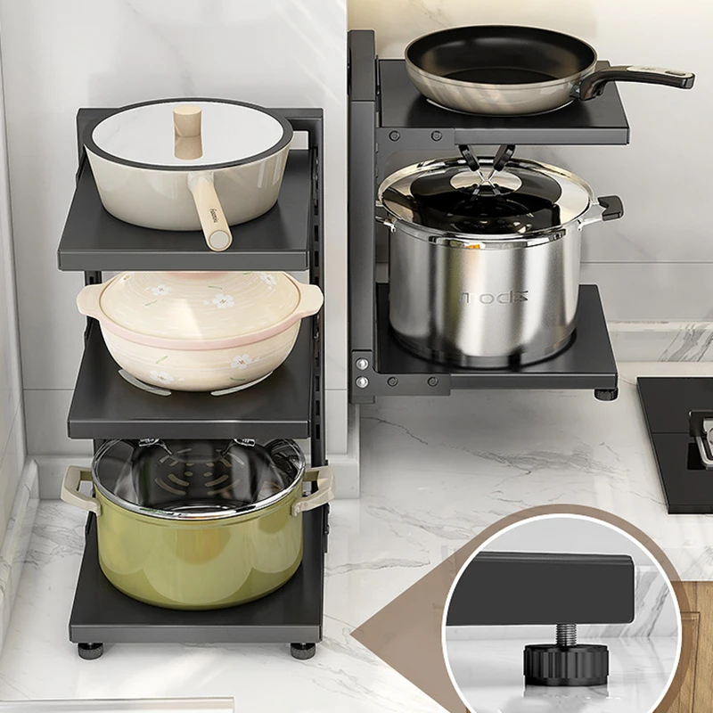 Стеллаж для кухонных кастрюль, специальная стойка для хранения кастрюль, многоярусный регулируемый шкаф, кладовая настольная стойка из нержавеющей стали
Стеллаж для кухонных кастрюль, специальная стойка для хранения кастрюль, многоярусный регулируемый шкаф, кладовая настольная стойка из нержавеющей стали