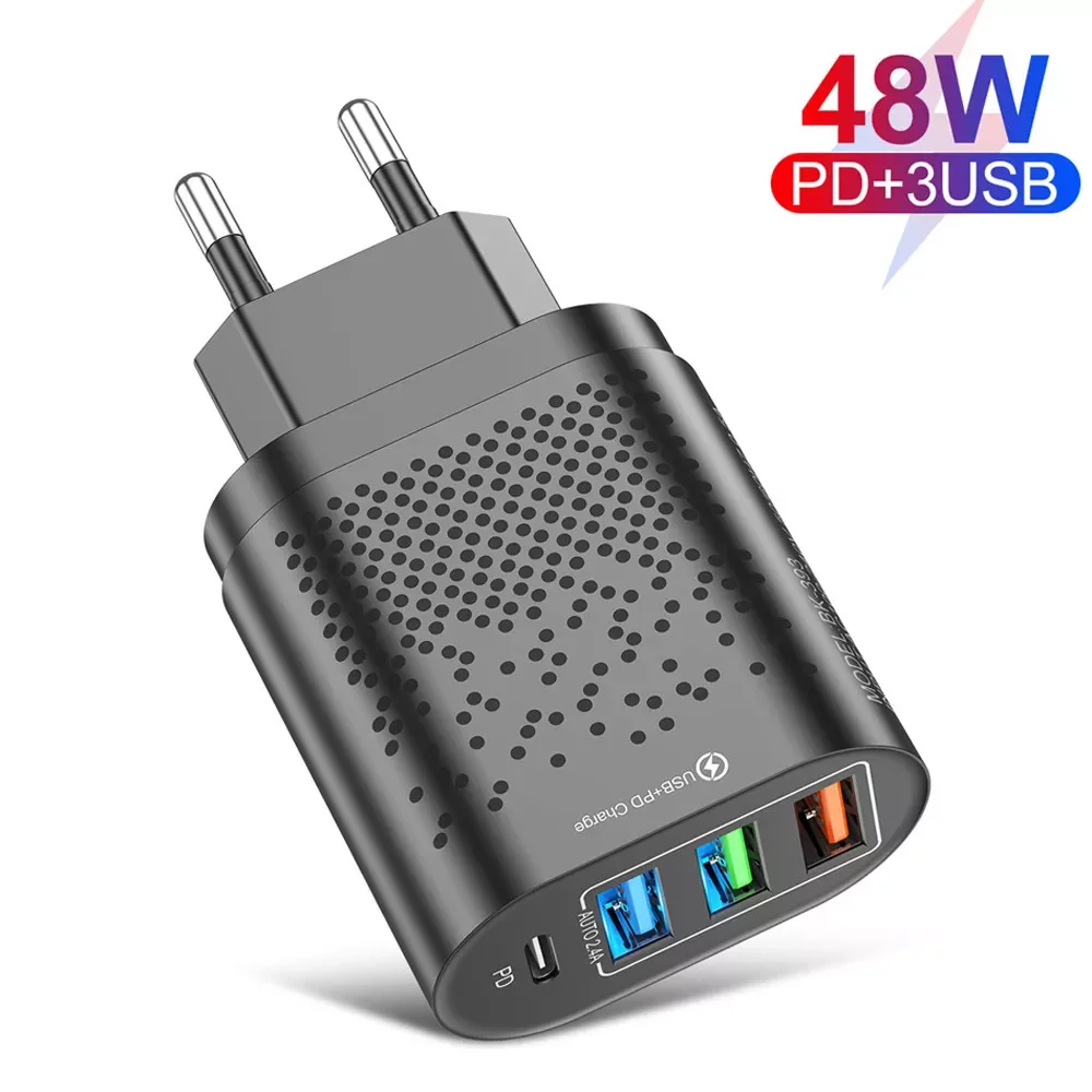 USB C Charger Type C Quick Charge QC 3.0 4 Port PD USB Charger Fast Charging For iPhone 12 Pro Max Macbook Travel Adapter
USB C Charger Type C Quick Charge QC 3.0 4 Port PD USB Charger Fast Charging For iPhone 12 Pro Max Macbook Travel Adapter