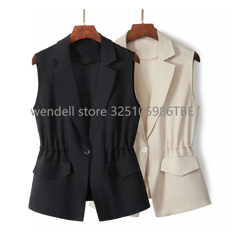 Casual Ladies Vest Waist Single Button White Summer Fashion Sleeveless Jacket Versatile Commuter Street Style Chaleco
Casual Ladies Vest Waist Single Button White Summer Fashion Sleeveless Jacket Versatile Commuter Street Style Chaleco