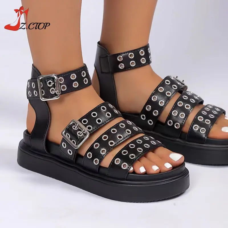 Womens Gladiator Sandals Leather Platform Open Toe Shoes Buckle Summer Outdoor Casual Beach Walking Shoes Flats Sandals Black
Womens Gladiator Sandals Leather Platform Open Toe Shoes Buckle Summer Outdoor Casual Beach Walking Shoes Flats Sandals Black
