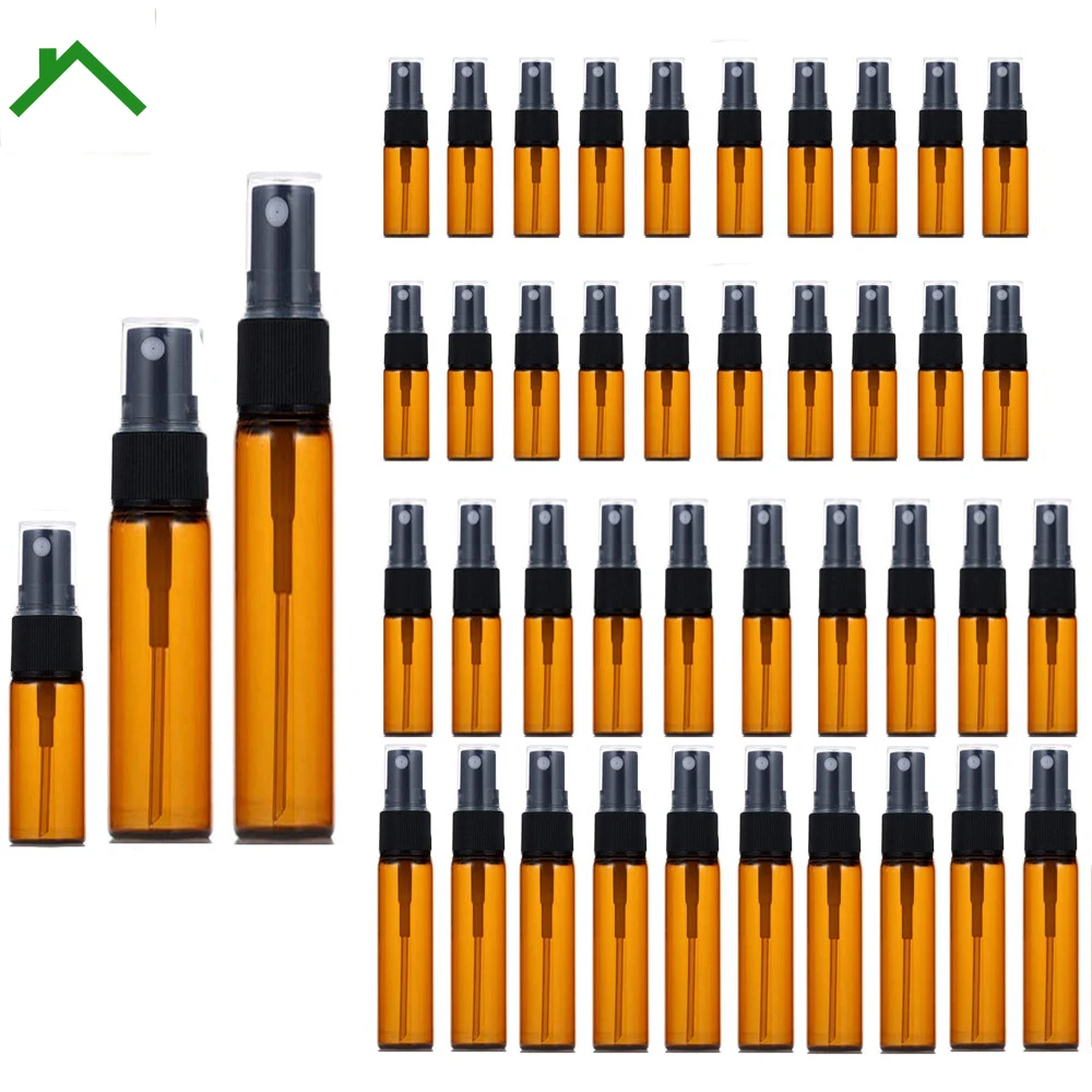 50pcs 3ml 5ml 10ml Amber Glass Perfume Bottle Atomizer Container Perfume Pump Essential Oil Aromath Travel Hydrating Bottles
50pcs 3ml 5ml 10ml Amber Glass Perfume Bottle Atomizer Container Perfume Pump Essential Oil Aromath Travel Hydrating Bottles