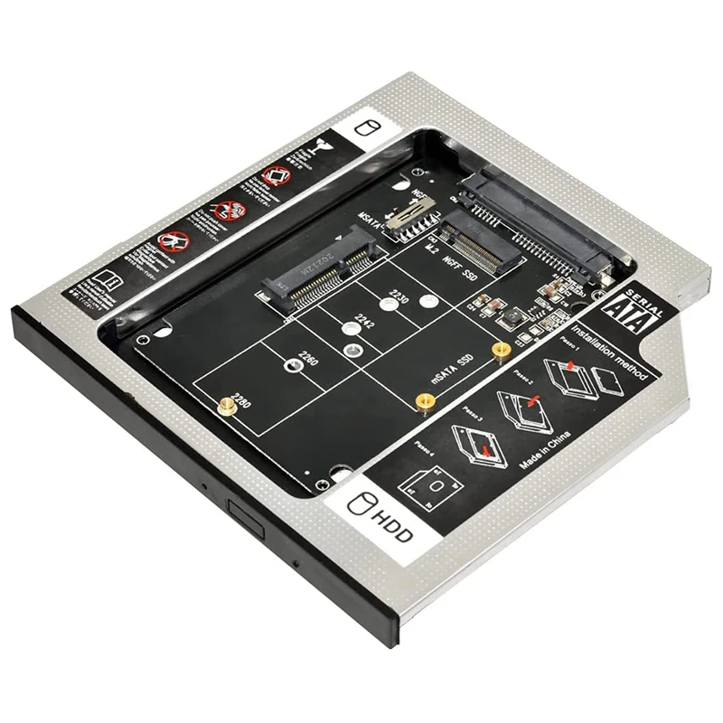 MSATA NGFF B/M-Key SSD To Slimline SATA 13Pin Caddy Case For 9.5Mm Universal Laptop CD/DVD-ROM Bay
MSATA NGFF B/M-Key SSD To Slimline SATA 13Pin Caddy Case For 9.5Mm Universal Laptop CD/DVD-ROM Bay