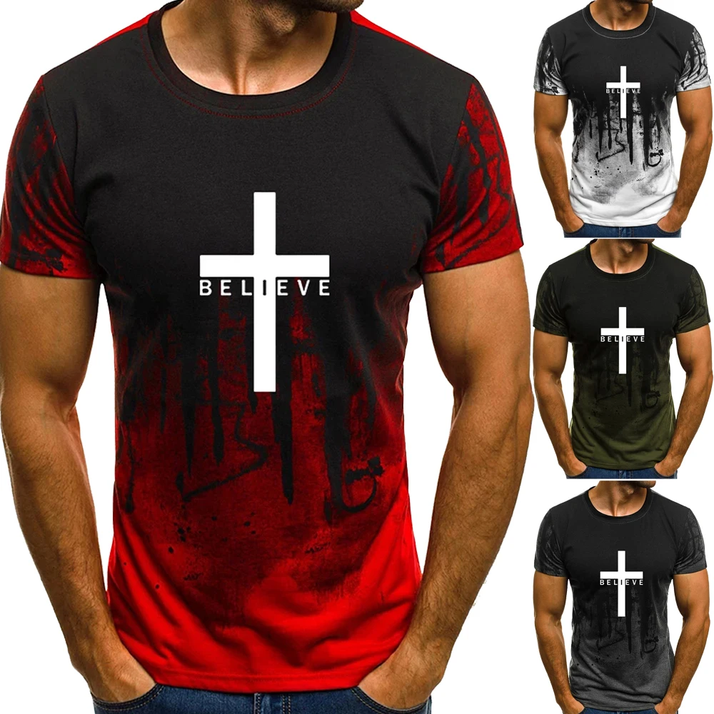 2022 Fashion Summer New Men's T-shirt Cross Printed Short-sleeved Round Neck Tie-dye Tops Male Casual Splash Ink Tees (4colors)
2022 Fashion Summer New Men's T-shirt Cross Printed Short-sleeved Round Neck Tie-dye Tops Male Casual Splash Ink Tees (4colors)