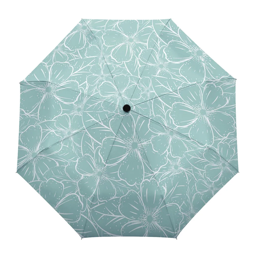 White Flower Automatic Umbrella Men Women Rain Windproof Outdoor Travel Sun Three Folding Umbrellas 8 Ribs Gift Parasol
White Flower Automatic Umbrella Men Women Rain Windproof Outdoor Travel Sun Three Folding Umbrellas 8 Ribs Gift Parasol