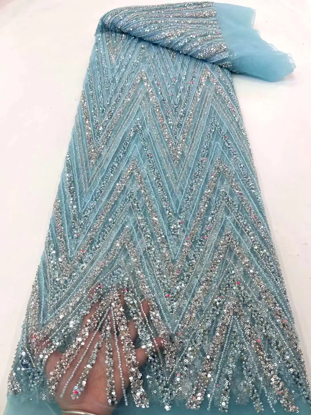 Black African Sequins Handmade Beaded Lace Fabric Nigerian Wedding Lace Fabrics 2023 High Quality French Lace Fabric For Dress
Black African Sequins Handmade Beaded Lace Fabric Nigerian Wedding Lace Fabrics 2023 High Quality French Lace Fabric For Dress