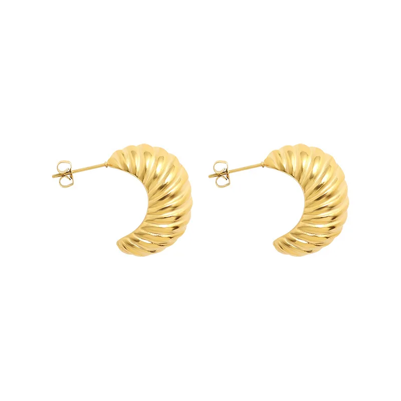 Cow Horns Threaded Earrings Vintage C Shaped Stripes Stud Earrings for Women Earing Jewelry Earings Earring
Cow Horns Threaded Earrings Vintage C Shaped Stripes Stud Earrings for Women Earing Jewelry Earings Earring