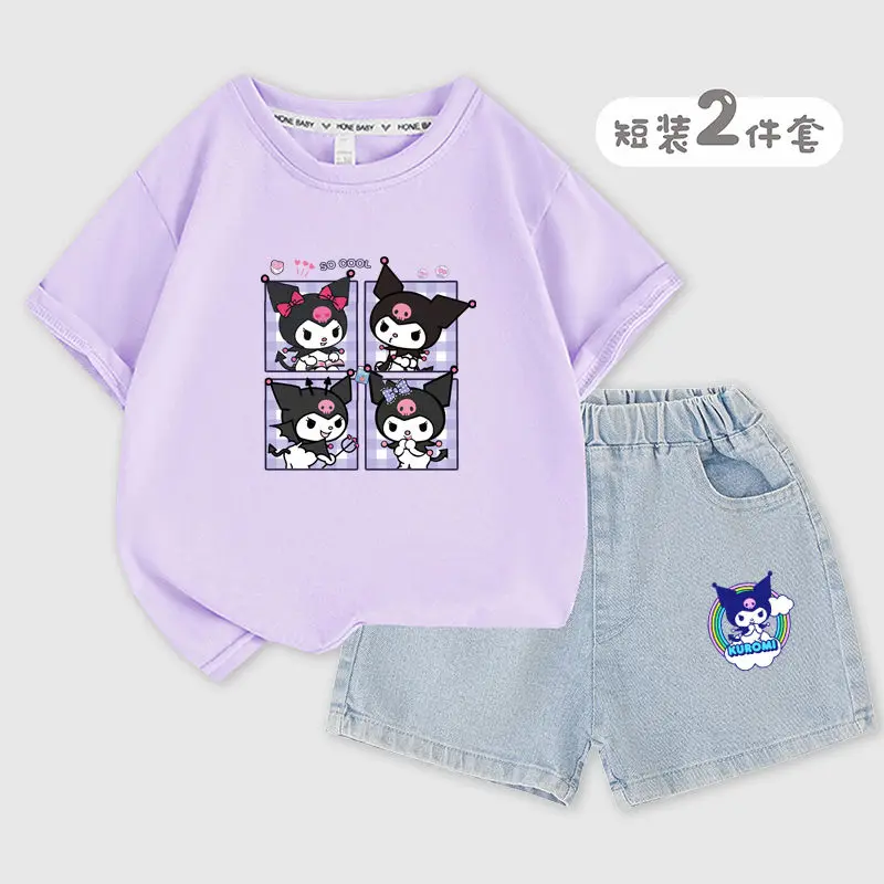 Sanrios Kawaii аниме Kuromi милый мультяшный детский повседневный комплект летние новые джинсовые шорты с коротким рукавом комплект из двух частей п...
Sanrios Kawaii аниме Kuromi милый мультяшный детский повседневный комплект летние новые джинсовые шорты с коротким рукавом комплект из двух частей п...