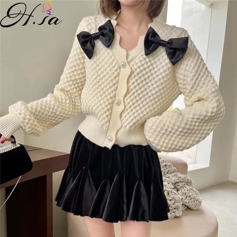Hsa Sweater Coat Cardigan Women's 2022 Cute Knitted Jacket Spring New Korean Style Loose Sweet Knitted Sweater Top Short Jacket
Hsa Sweater Coat Cardigan Women's 2022 Cute Knitted Jacket Spring New Korean Style Loose Sweet Knitted Sweater Top Short Jacket