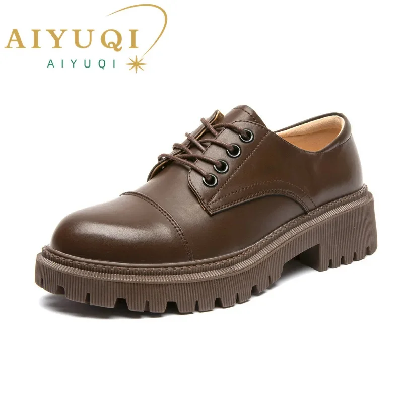 Women Loafers Shoes Genuine Leather Thick Heels Student Shoes Female Lace Up British Style Lady Oxford Shoes Footwear
Women Loafers Shoes Genuine Leather Thick Heels Student Shoes Female Lace Up British Style Lady Oxford Shoes Footwear