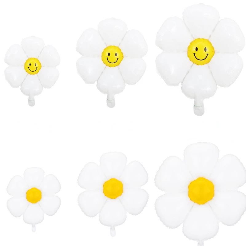 5 PCS White Smiley Daisy Flower Balloons Sunflower Foil Balloons Wedding Birthday Party Decorations Baby Shower Photo Props 
5 PCS White Smiley Daisy Flower Balloons Sunflower Foil Balloons Wedding Birthday Party Decorations Baby Shower Photo Props