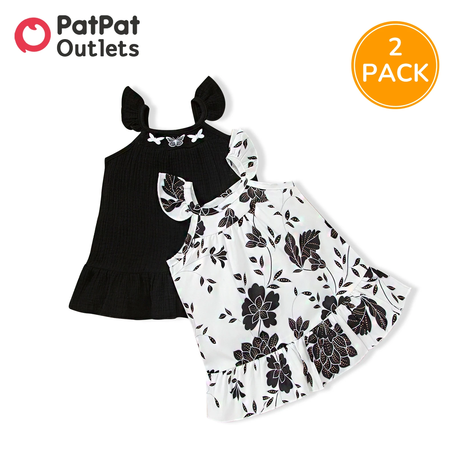 PatPat 2-Pack Dress Princess Party Dresses Newborn Toddler Baby Girl Clothes New Born Babies 100% Cotton Ruffle Hem Set
PatPat 2-Pack Dress Princess Party Dresses Newborn Toddler Baby Girl Clothes New Born Babies 100% Cotton Ruffle Hem Set