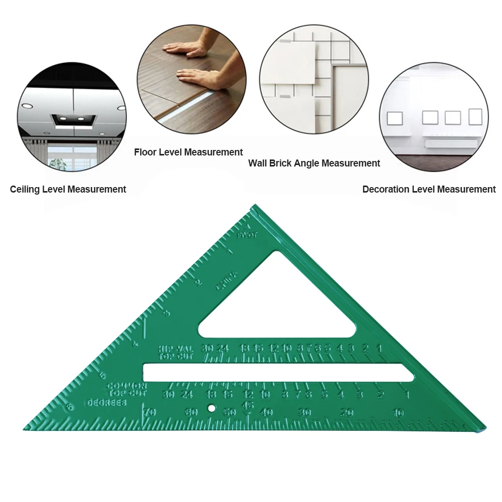 7 inch Measurement Height Limit Gauge Tools Aluminum Triangle Ruler Angle Protractor Speed Square Measuring Ruler
7 inch Measurement Height Limit Gauge Tools Aluminum Triangle Ruler Angle Protractor Speed Square Measuring Ruler