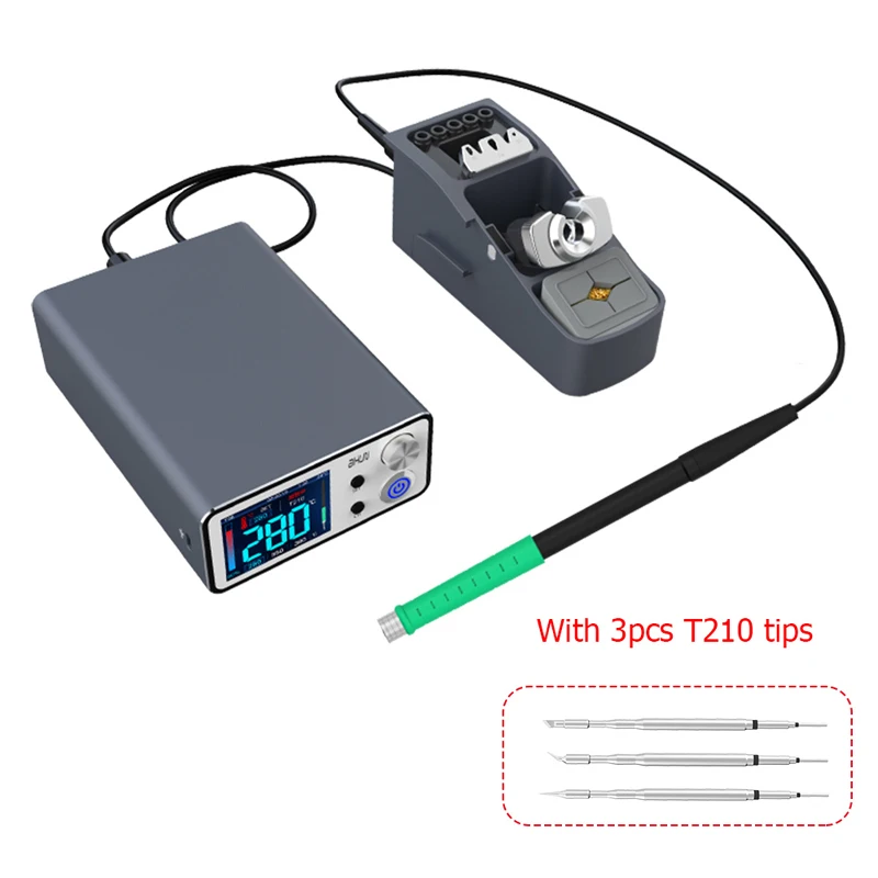 T3B Smart Soldering Station Ideal Solder Station with T210 Handle and Holder C210 Soldering Iron Tips 
T3B Smart Soldering Station Ideal Solder Station with T210 Handle and Holder C210 Soldering Iron Tips