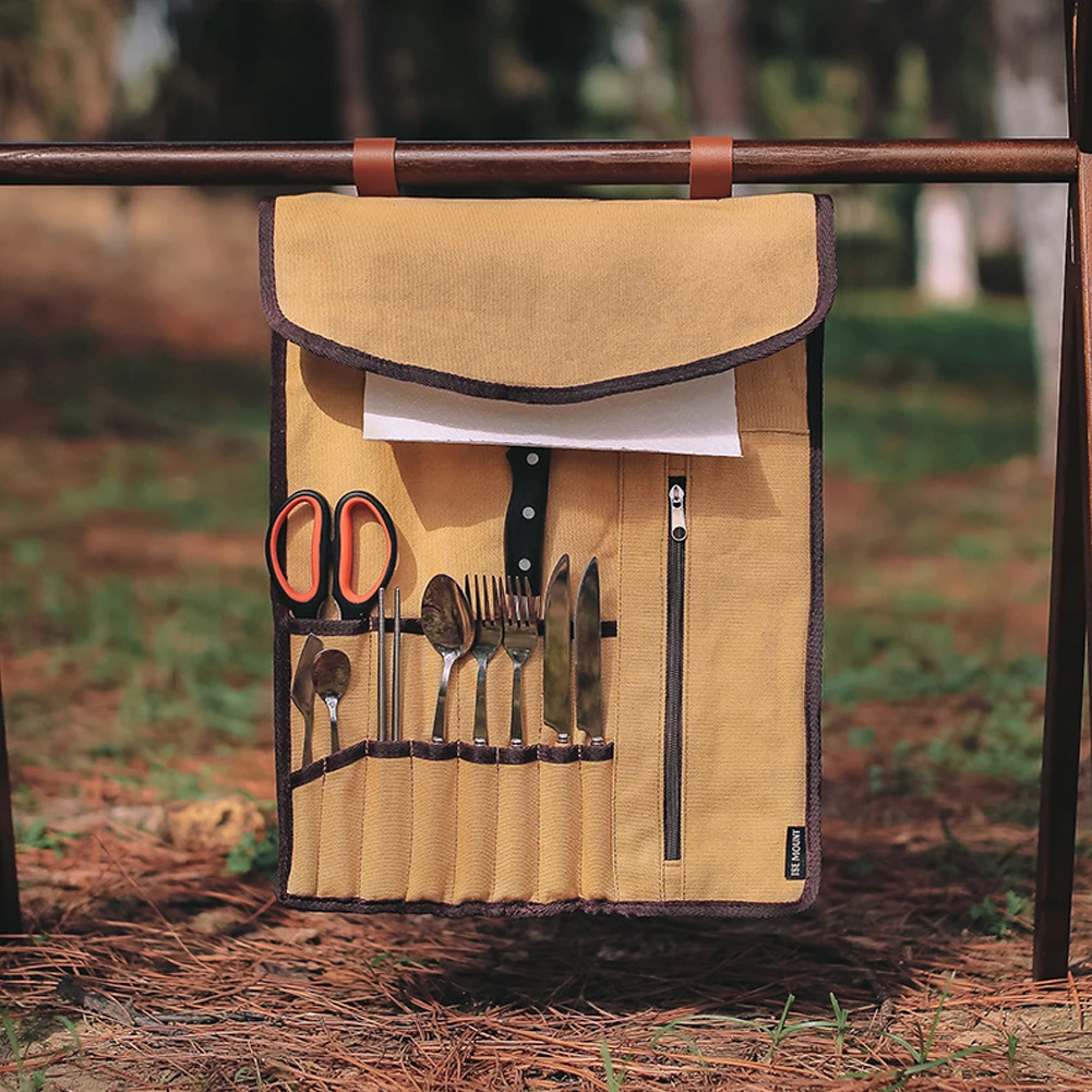 Portable Camping Kitchen Utensil Set Camping Tableware Storage Bag Storage Roll Outdoor Hiking Cutlery Hanging Holder
Portable Camping Kitchen Utensil Set Camping Tableware Storage Bag Storage Roll Outdoor Hiking Cutlery Hanging Holder