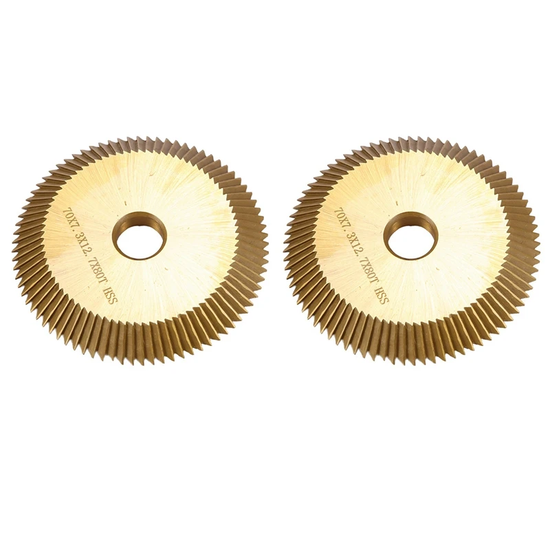 Promotion! 2Pc Titanium Coated Key Machine Cutter 70X7.3X12.7Mm 80T Hss Key Duplicate Machine Saw Blade For Cutting Keys
Promotion! 2Pc Titanium Coated Key Machine Cutter 70X7.3X12.7Mm 80T Hss Key Duplicate Machine Saw Blade For Cutting Keys