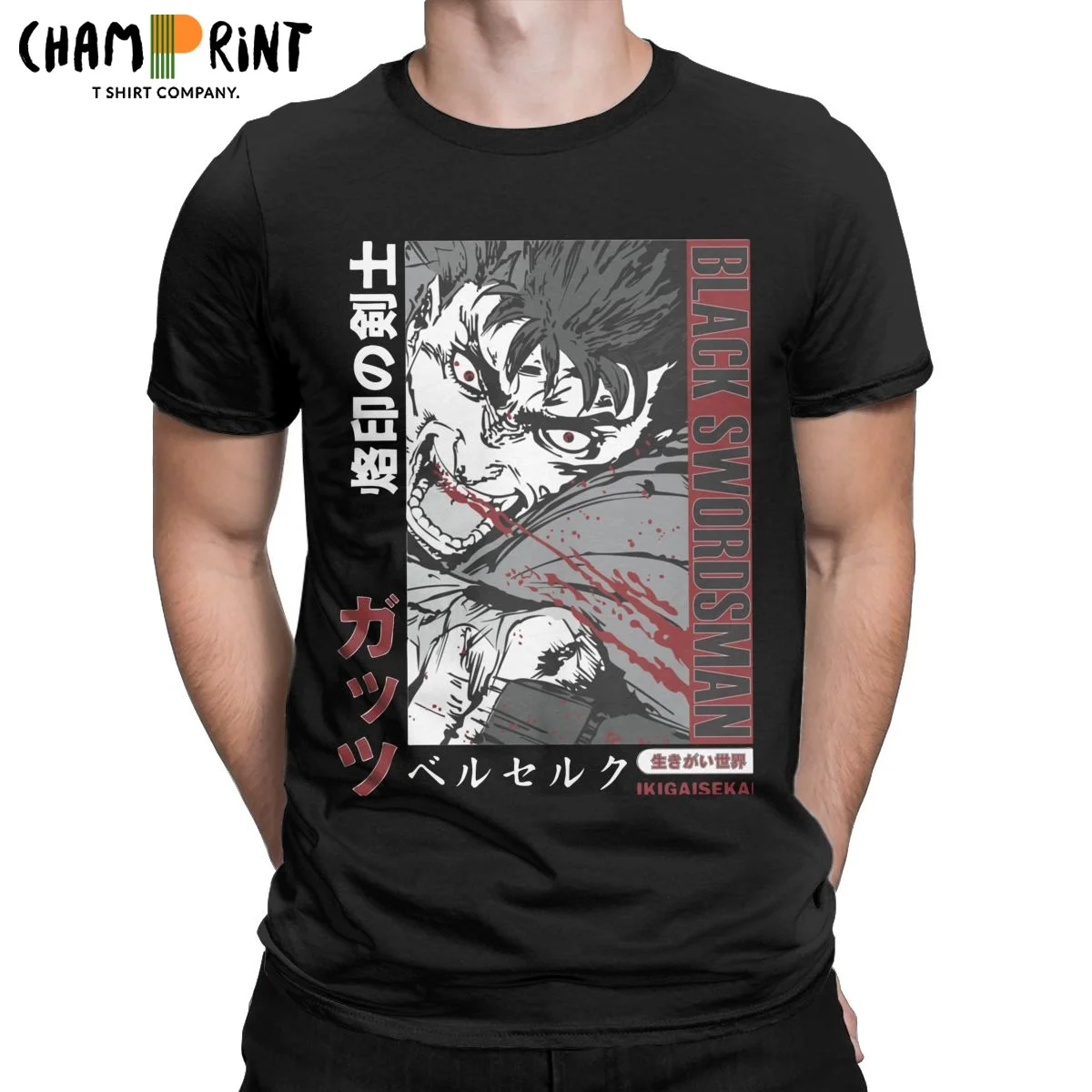 Novelty Black Swordsman Berserk Guts Manga T-Shirt for Men O Neck 100% Cotton T Shirts Short Sleeve Tees Gift Idea Clothing
Novelty Black Swordsman Berserk Guts Manga T-Shirt for Men O Neck 100% Cotton T Shirts Short Sleeve Tees Gift Idea Clothing