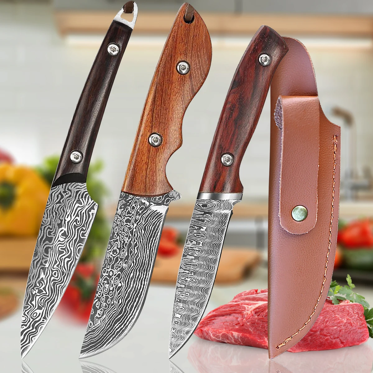 Chef's Knife Professional Tourist Kitchen Knife Handmade Meat Knife Damascus Self-defense Knife Camping Portable Outdoor Knife
Chef's Knife Professional Tourist Kitchen Knife Handmade Meat Knife Damascus Self-defense Knife Camping Portable Outdoor Knife