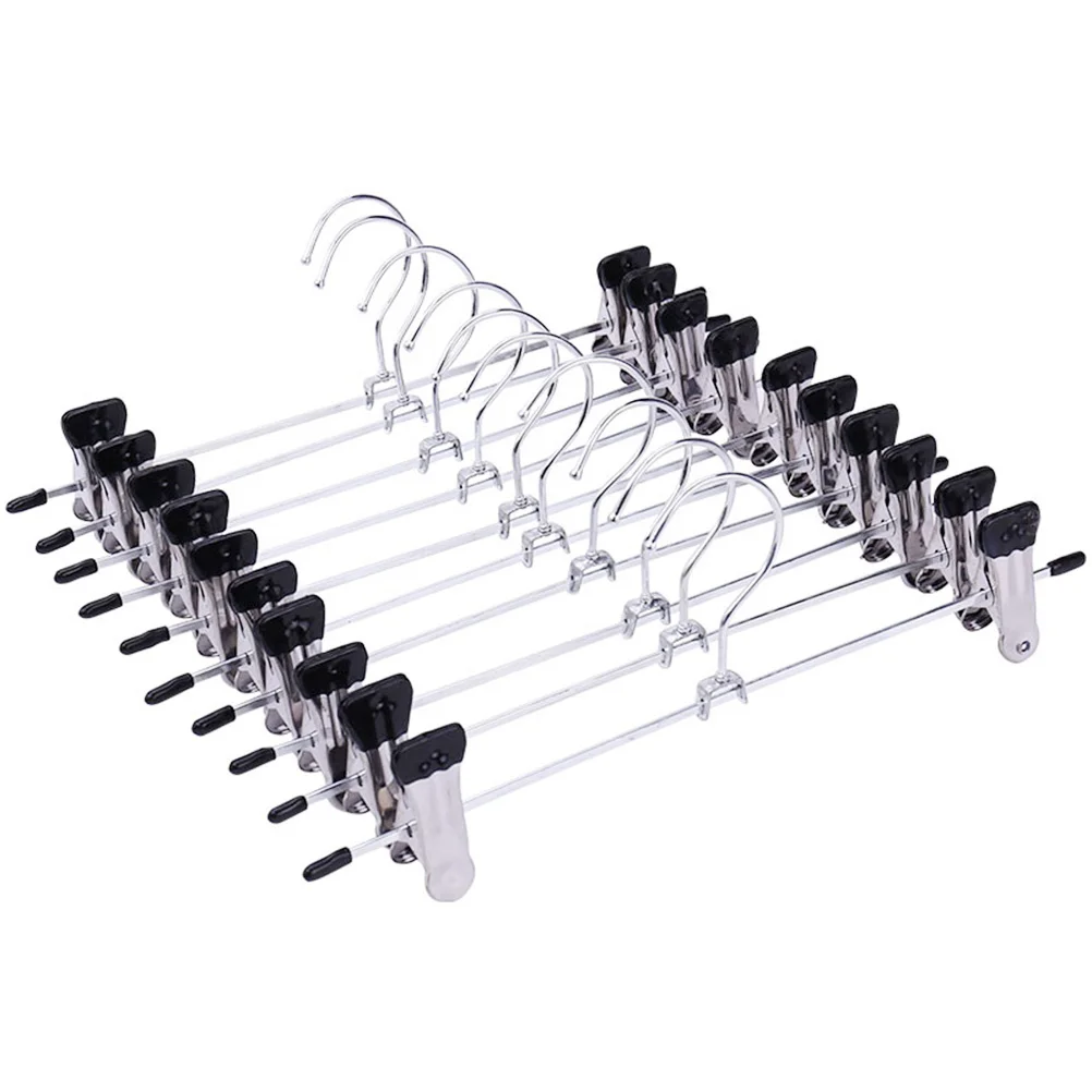 10pcs Non-Slip Stainless Steel Hangers Drying Clothes Hanger with Clips for Coat Trouser Pants (Black)
10pcs Non-Slip Stainless Steel Hangers Drying Clothes Hanger with Clips for Coat Trouser Pants (Black)