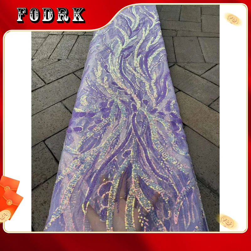 Luxury African Beaded Embroidery Lace Fabric 5 Yards French Mesh Lace Fabric Beads Sequin Tulle Fabric For Party Evening ZX-275
Luxury African Beaded Embroidery Lace Fabric 5 Yards French Mesh Lace Fabric Beads Sequin Tulle Fabric For Party Evening ZX-275