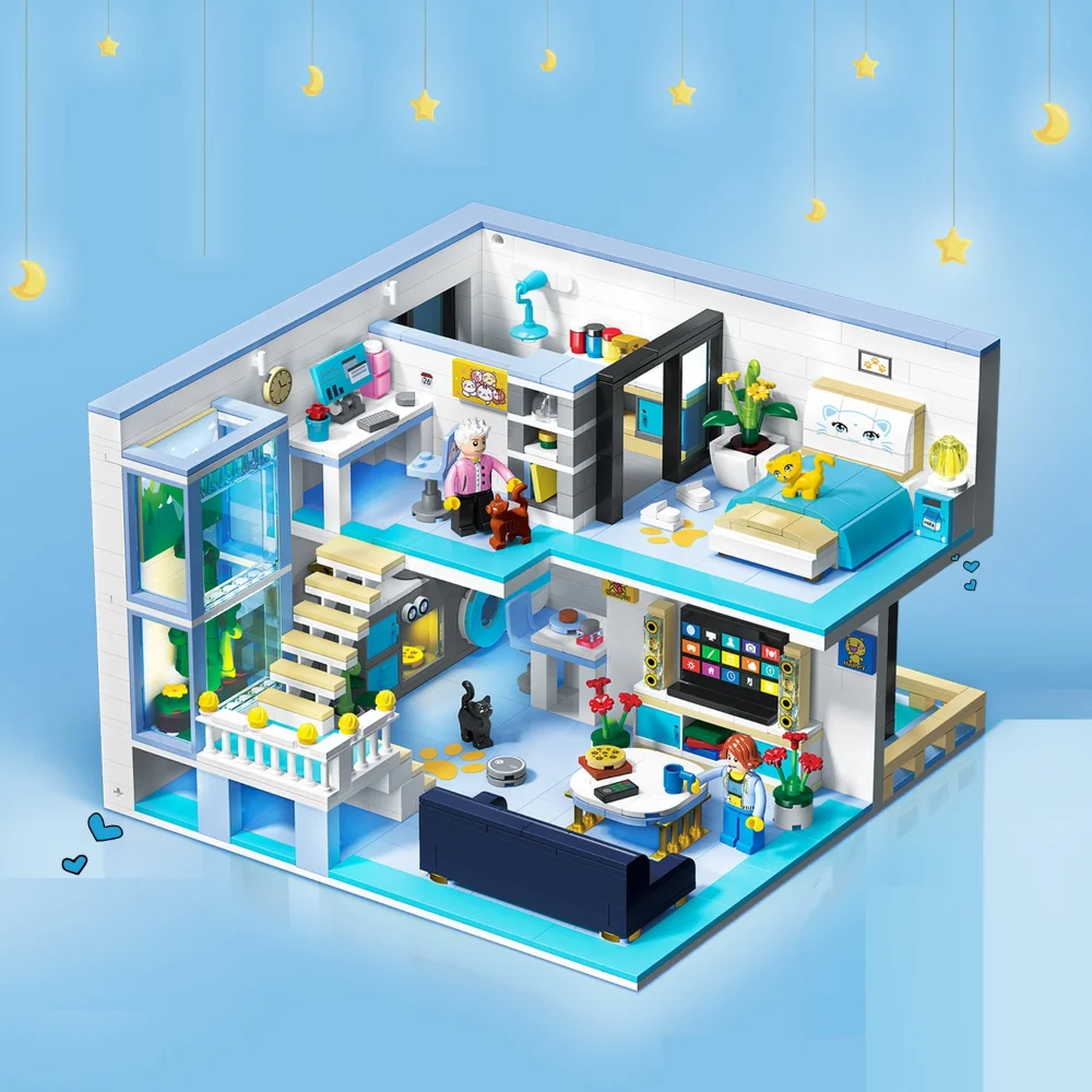 Creative Assembly Toy for Children Nordic Style Duplex Villanette Warm Residence House 3D Model Diamond Building Block Brick
Creative Assembly Toy for Children Nordic Style Duplex Villanette Warm Residence House 3D Model Diamond Building Block Brick