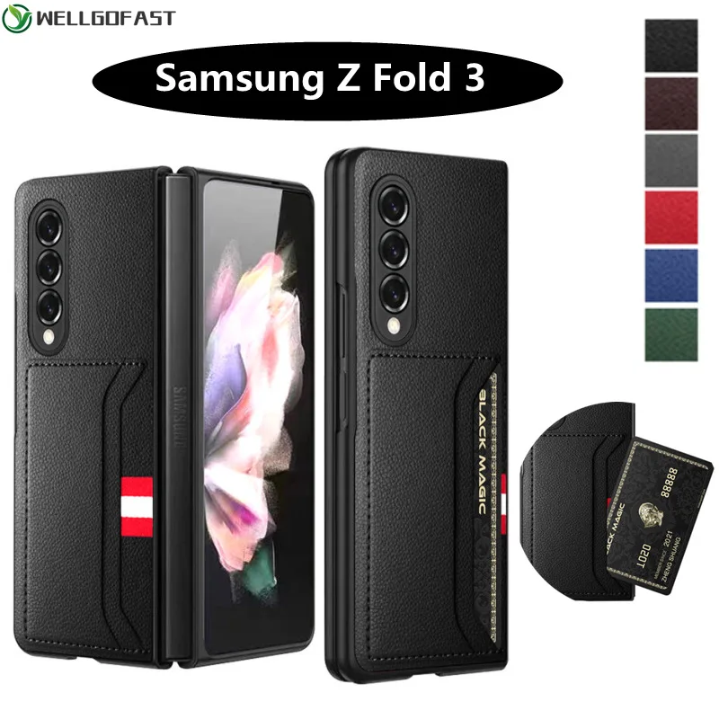 Samsung Galaxy Z Fold 3 5G Case Business Card Slots Luxury Leather Full Protective Shockproof Phone Cover Coque Samsung Z Fold 3
Samsung Galaxy Z Fold 3 5G Case Business Card Slots Luxury Leather Full Protective Shockproof Phone Cover Coque Samsung Z Fold 3