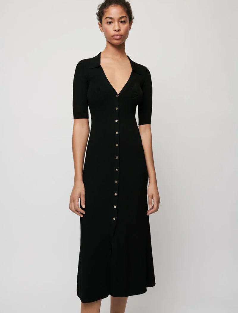 V-Neck Knitting Dress Single Breasted Casual Dresses Short Sleeves Long Women Slim Fit Woman French Tight Women's 2022 Elegant
V-Neck Knitting Dress Single Breasted Casual Dresses Short Sleeves Long Women Slim Fit Woman French Tight Women's 2022 Elegant