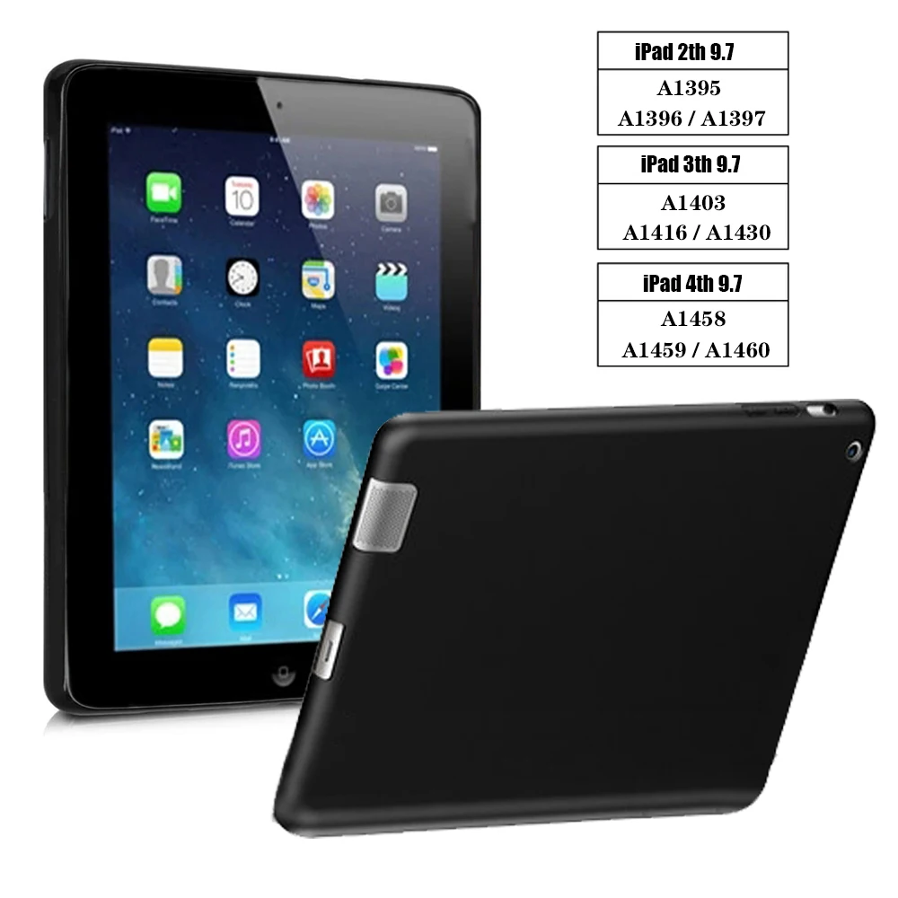 Противоударный силиконовый чехол для Apple iPad 2 3 4 2th 3th 4th Generation 9,7 ''2011 2012, гибкий бампер, черный задний Чехол из ТПУ
Противоударный силиконовый чехол для Apple iPad 2 3 4 2th 3th 4th Generation 9,7 ''2011 2012, гибкий бампер, черный задний Чехол из ТПУ