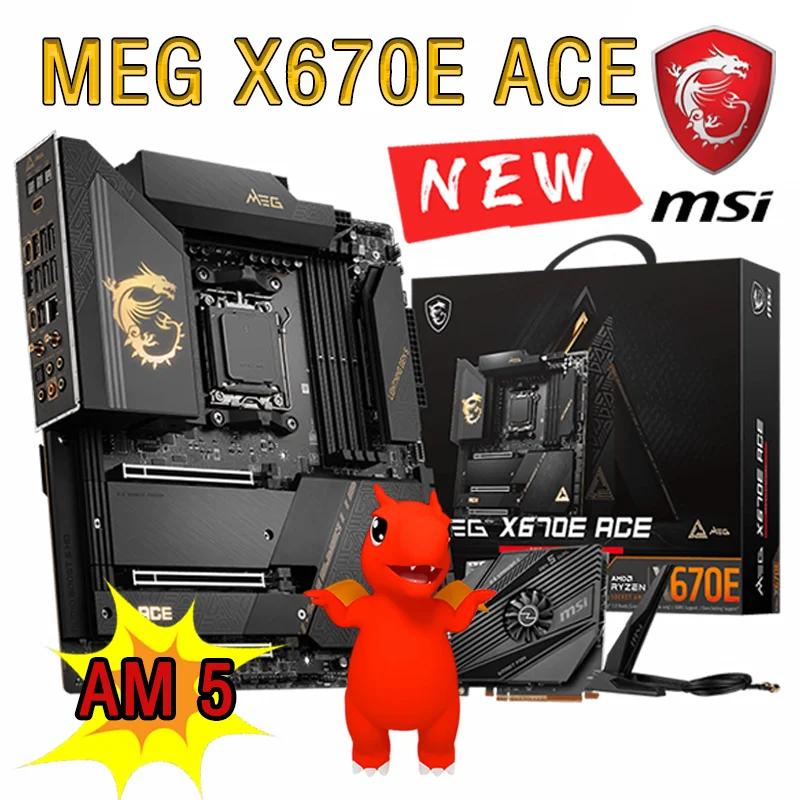 AM5 Motherboard DDR5 MSI MEG X670E ACE X670 Motherboard PCI-E 5.0 Wi-Fi 6E Desktop X670 Socket AM5 Ryzen 7000 Series Processor
AM5 Motherboard DDR5 MSI MEG X670E ACE X670 Motherboard PCI-E 5.0 Wi-Fi 6E Desktop X670 Socket AM5 Ryzen 7000 Series Processor