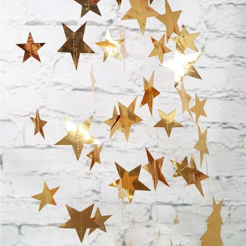 4M Star Garland 7cm 10cm Paper Stars Streamer Glitter Bunting for Birthday Party Decoration Kids Room Decor Baby Shower Supplies
4M Star Garland 7cm 10cm Paper Stars Streamer Glitter Bunting for Birthday Party Decoration Kids Room Decor Baby Shower Supplies
