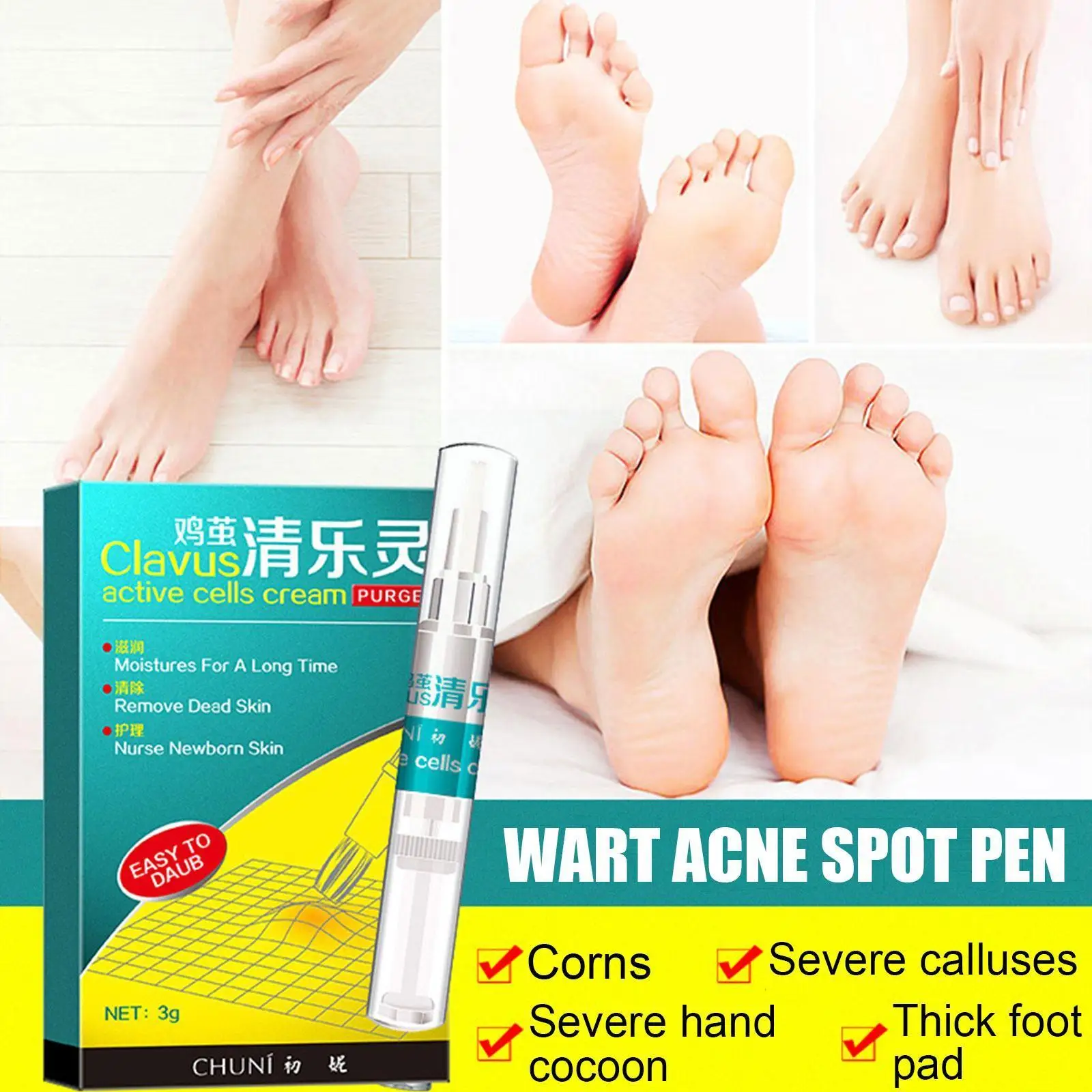 Foot Corn Removal Pen, Corn/Callus Remover Liquid, Care Foot Corn Tag Skin Moles Treatment Genital Skin & Remover Wart Remo Q3R3
Foot Corn Removal Pen, Corn/Callus Remover Liquid, Care Foot Corn Tag Skin Moles Treatment Genital Skin & Remover Wart Remo Q3R3