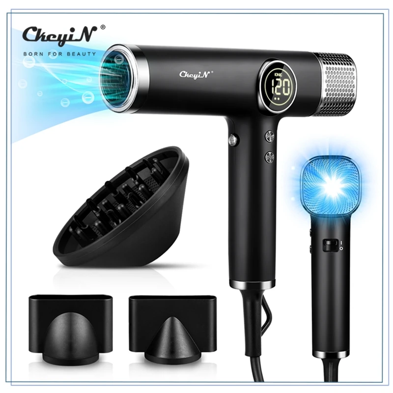 CkeyiN 1500W Brushless High Speed Hair Dryer 110000 Rpm Negative Ions LCD Display Lightweight Temperature Adjustable Hair Blower
CkeyiN 1500W Brushless High Speed Hair Dryer 110000 Rpm Negative Ions LCD Display Lightweight Temperature Adjustable Hair Blower
