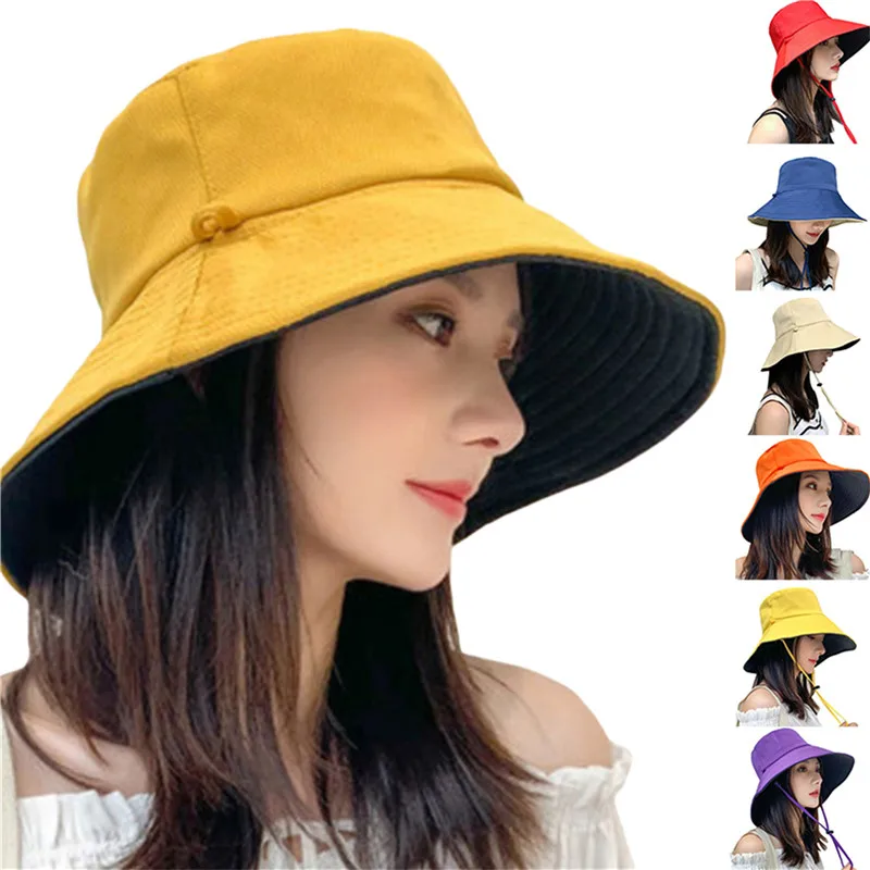 Double-sided Foldable Bucket Hat Summer Sun Hat For Women Girls Visor Fisherman Cap Anti-UV Wide Brim Sunscreen Hats Caps
Double-sided Foldable Bucket Hat Summer Sun Hat For Women Girls Visor Fisherman Cap Anti-UV Wide Brim Sunscreen Hats Caps