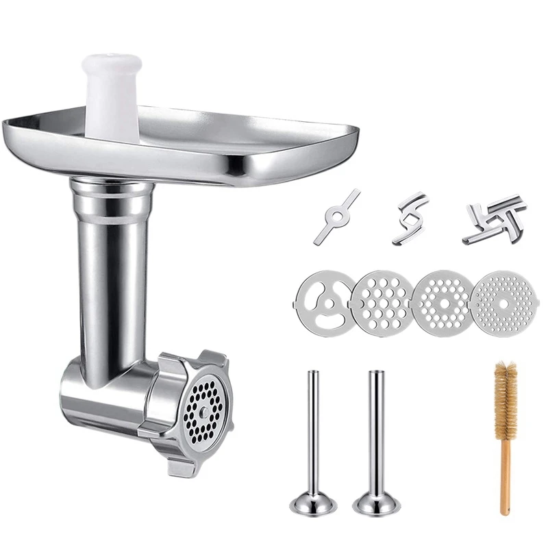 Food Grinder Attachment Slicer and Shredder Meat Stuffer for KitchenAid Stand Mixer Accessories
Food Grinder Attachment Slicer and Shredder Meat Stuffer for KitchenAid Stand Mixer Accessories