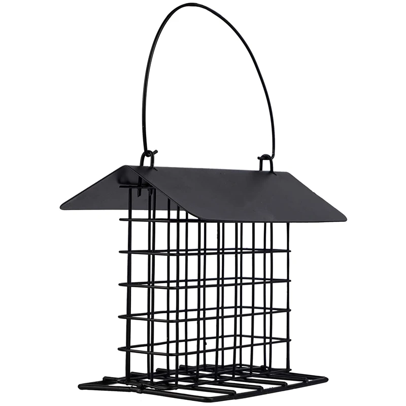 Outdoor Wild Bird Feeder, Black Small Hanging With Metal, Rainproof Squirrel-Proof, Single Suet Cake Style For Outside
Outdoor Wild Bird Feeder, Black Small Hanging With Metal, Rainproof Squirrel-Proof, Single Suet Cake Style For Outside