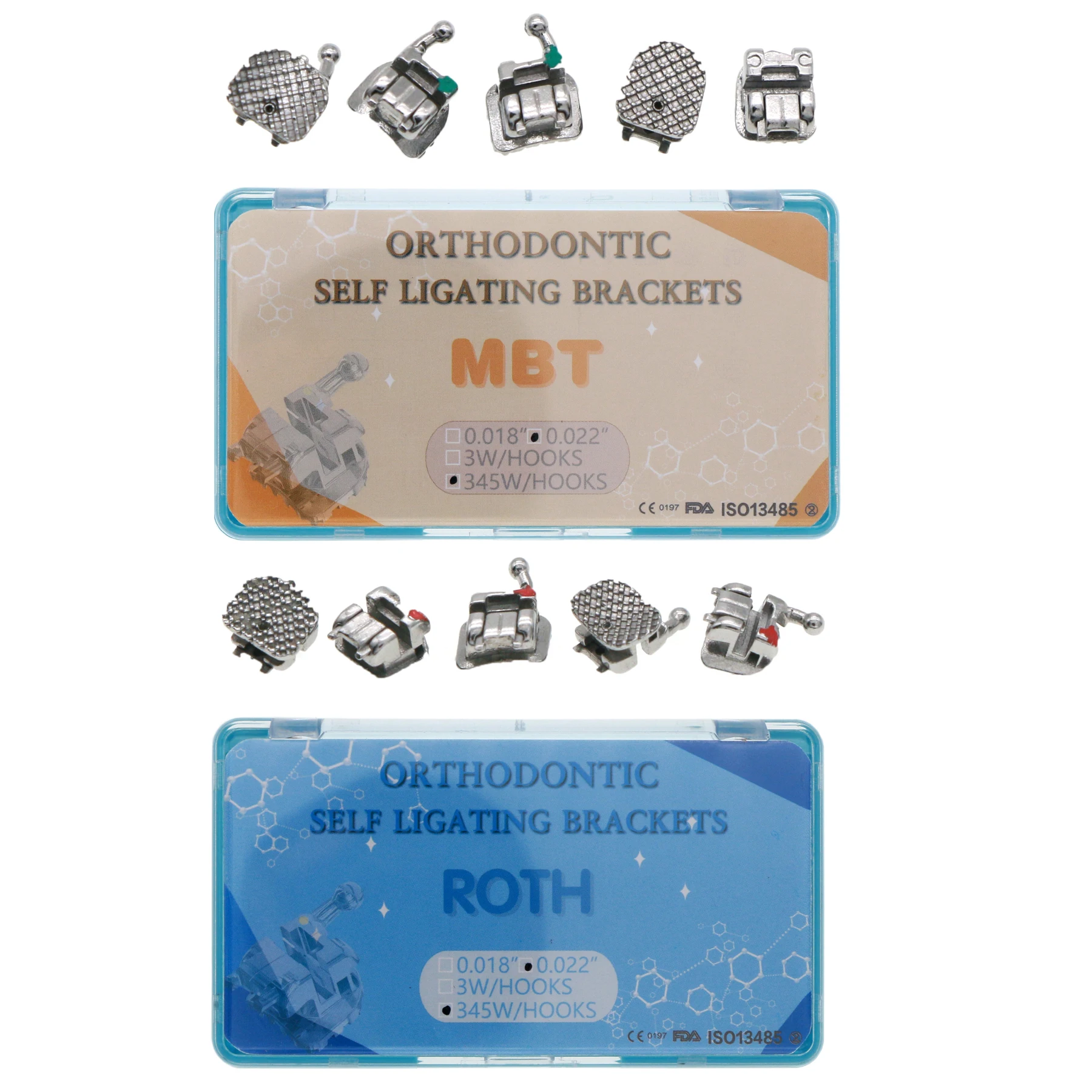 Mini Dental Orthodontic Metal Self Ligating Braces Bracket Roth MBT 022" Slot 3 4 5 Hooks For Orthodontic Dental Treatment
Mini Dental Orthodontic Metal Self Ligating Braces Bracket Roth MBT 022" Slot 3 4 5 Hooks For Orthodontic Dental Treatment