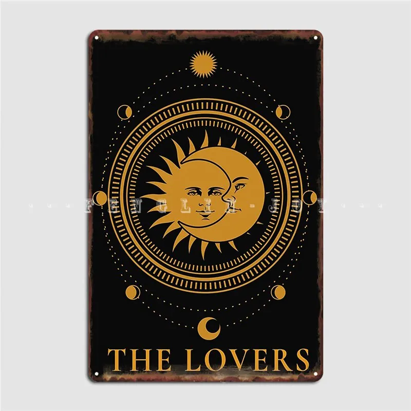 Плакат с изображением влюбленных, Солнца и Луны, таро 
Плакат с изображением влюбленных, Солнца и Луны, таро