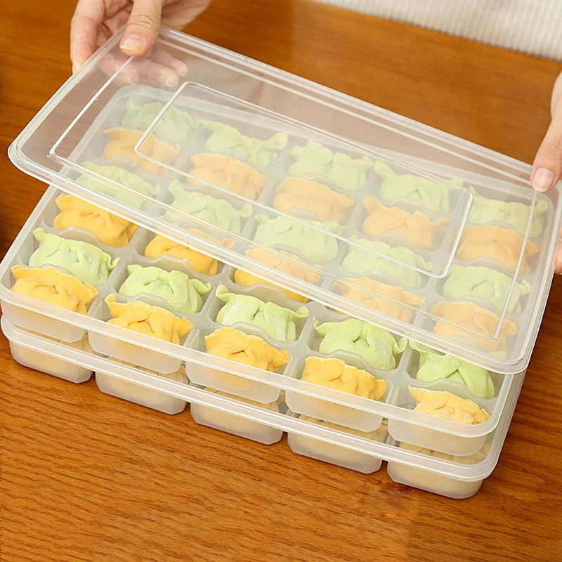 

Refrigerator Quick Kitchen Food Fresh-keeping Sealed Dumpling Freezing Box Box Storage Container Fridge Box Freezer Dumplings