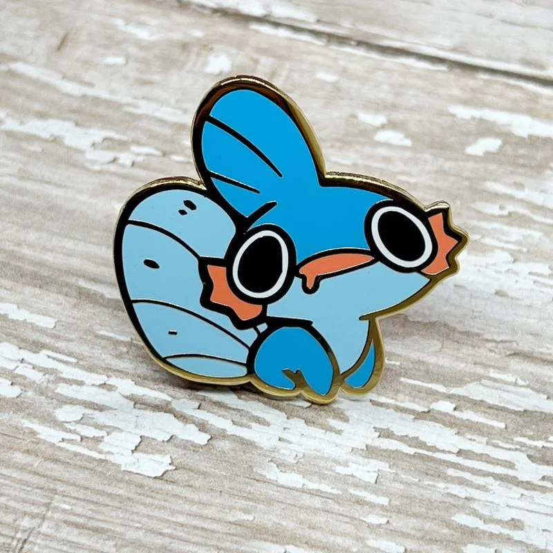 

Mudkip Mud Fish Hard Enamel Pin - 1.5in - Cute Monster (BUY ONE GET ONE FREE)