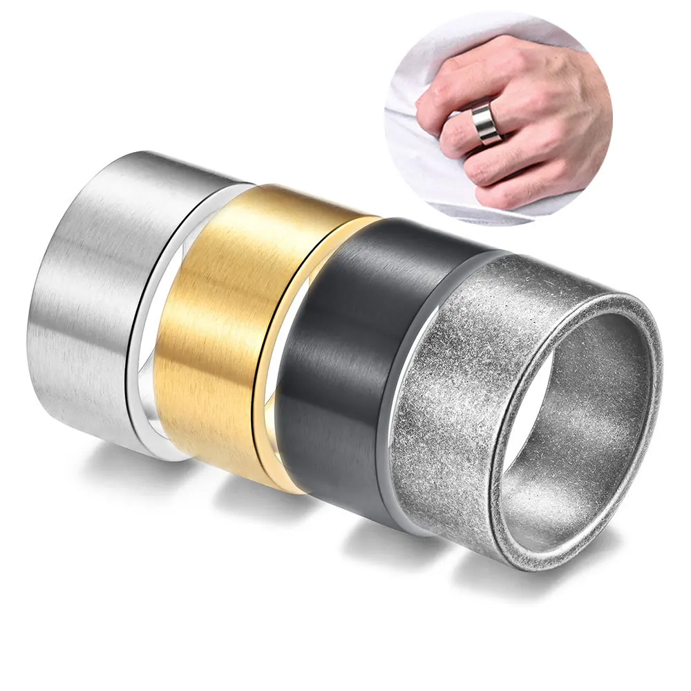 10mm/16mm Wide and simple inside and outside flat matte brushed titanium steel Women ring Retro men's ring
10mm/16mm Wide and simple inside and outside flat matte brushed titanium steel Women ring Retro men's ring