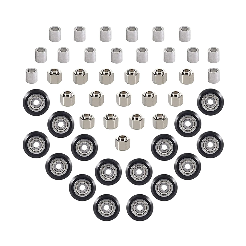 48 PCS 3D Printer POM Pulley Wheel Set Bearing Pulley Wheels For Creality Anycubic Anet Series 3D Printer Ender 3
48 PCS 3D Printer POM Pulley Wheel Set Bearing Pulley Wheels For Creality Anycubic Anet Series 3D Printer Ender 3