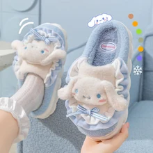 Cotton slippers: Women can wear cute soft soled cotton shoes outside with warm and thick insulation indoors in winter
