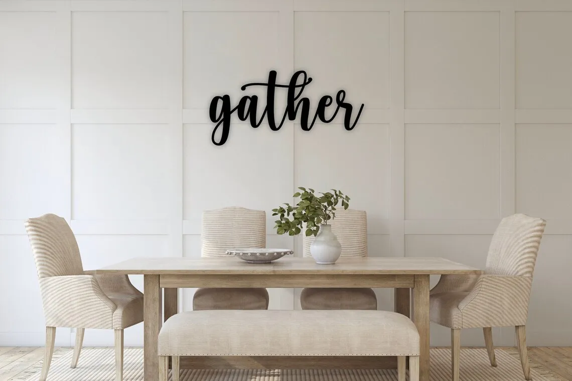 Gather 3D Wood Sign,Laser Cut Farmhouse Decor,dinning room sign,Large gather sign,Kitchen Wall Art Cursive Words,Gather word cut
Gather 3D Wood Sign,Laser Cut Farmhouse Decor,dinning room sign,Large gather sign,Kitchen Wall Art Cursive Words,Gather word cut