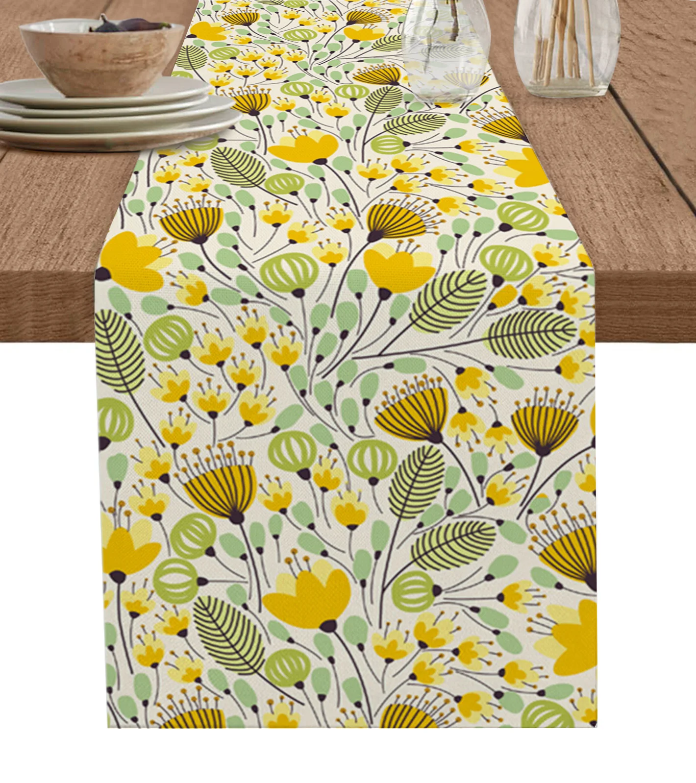 Yellow Geometric Floral Texture Table Runner Christmas Decoration Tablecloth Wedding Party Decor Table Cover
Yellow Geometric Floral Texture Table Runner Christmas Decoration Tablecloth Wedding Party Decor Table Cover