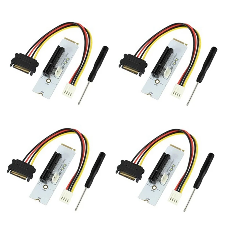 4 шт., адаптер NGFF M.2-PCI-E 4X, адаптер M2 Key M-Pcie X4 с кабелем питания SATA, карта расширения M2 Suppot 2260 2280
4 шт., адаптер NGFF M.2-PCI-E 4X, адаптер M2 Key M-Pcie X4 с кабелем питания SATA, карта расширения M2 Suppot 2260 2280