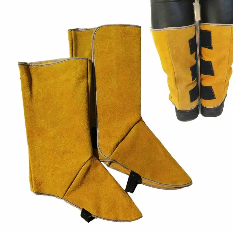 Leather Long Shoes Boots Leather Welding Spats Fire Protection Shoes Foot Leggings Welder Foot Cover Wear Insulation For Welder
Leather Long Shoes Boots Leather Welding Spats Fire Protection Shoes Foot Leggings Welder Foot Cover Wear Insulation For Welder