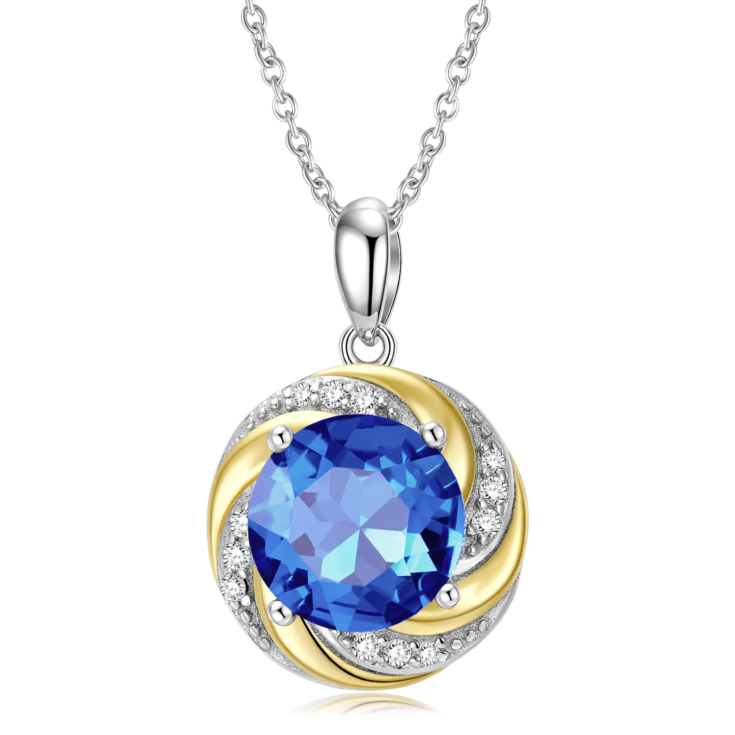 OGULEE 925 Sterling Silver Sea Blue Swirling Round Zircon Pendant Sterling Silver Necklace for Women Fashion Statement Jewelry
OGULEE 925 Sterling Silver Sea Blue Swirling Round Zircon Pendant Sterling Silver Necklace for Women Fashion Statement Jewelry